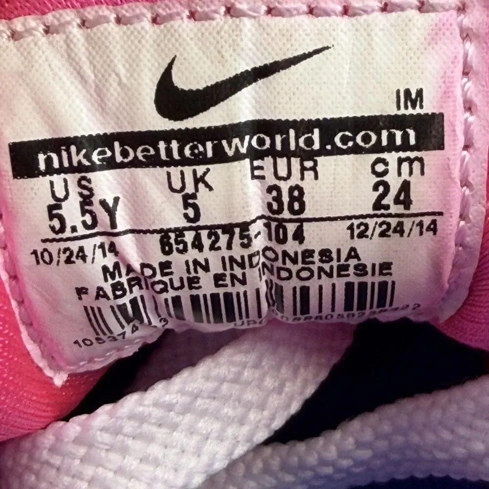 Nike Air Huarache Shoes Boys Size 5.5Y White Pink Athletic Sneakers 654275-104